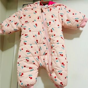 Pink snowsuit